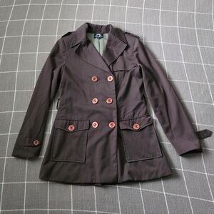 Vtg Y2k Trench Coat